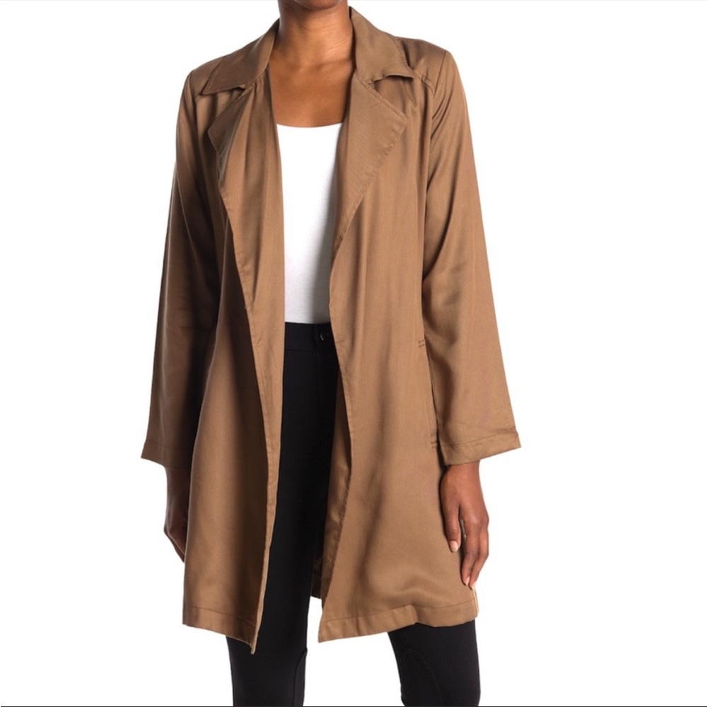 NWT BB Dakota Pardon My Trench Brown Trench Jacket S